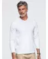 Pánske tričko OMBRE OM-LSBL-0143 WHITE