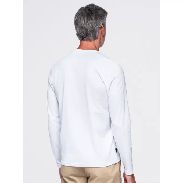 Pánske tričko OMBRE OM-LSBL-0143 WHITE 