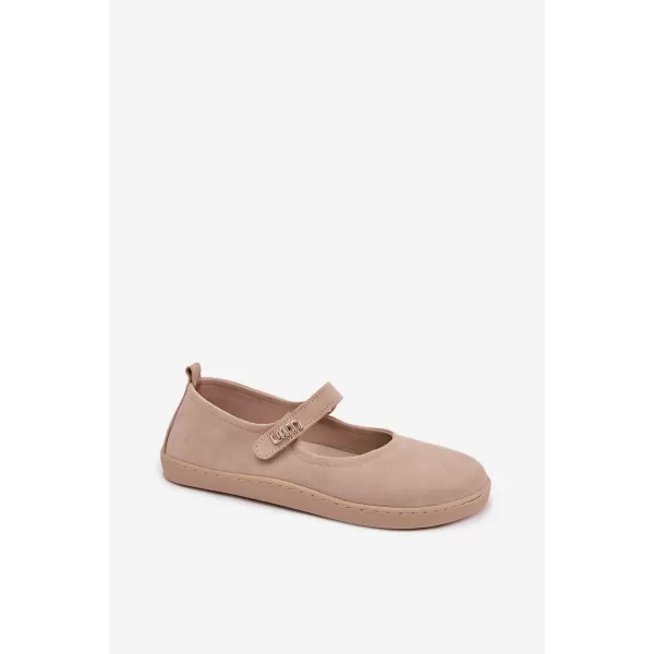 Dámske baleríny ZAZOO 10206 BEIGE 