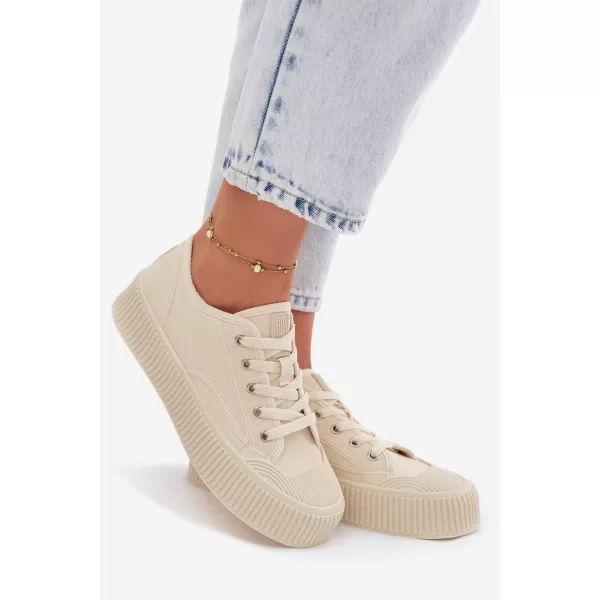  Dámske tenisky BIG STAR SHOES TT274271 BEIGE 