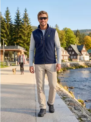 Pánska fleece vesta ALTISPORT ALM002525 NÁMORNÁ MODRÁ
