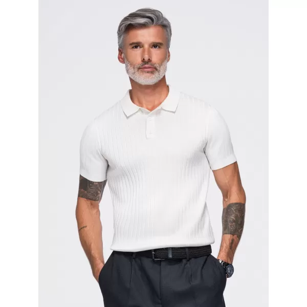  Pánske polo tričko OMBRE OM-POSS-0180 OFF-WHITE 