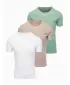 Pánske tričko OMBRE OM-TSBS-0268 GREY-GREEN/WHITE/BEIGE