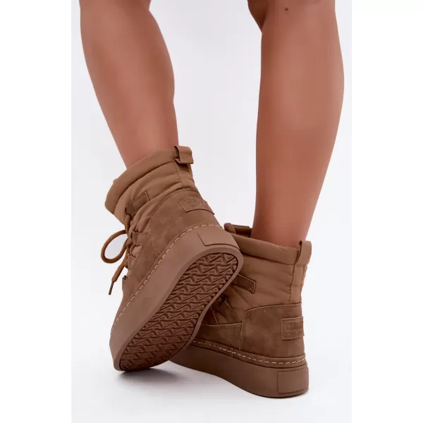  Dámske snehule BIG STAR SHOES UU274190 BROWN/BEIGE 