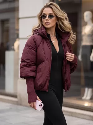 Dámska bunda DSTREET TY5898 BORDOVÁ