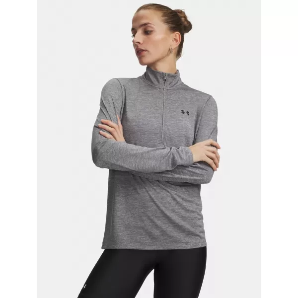  Dámske tričko UNDER ARMOUR TECH 1/2 ZIP- TWIST 1384225-709 ZELENÁ 