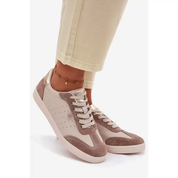  Dámske tenisky S.BARSKI LR61-7091 BEIGE 