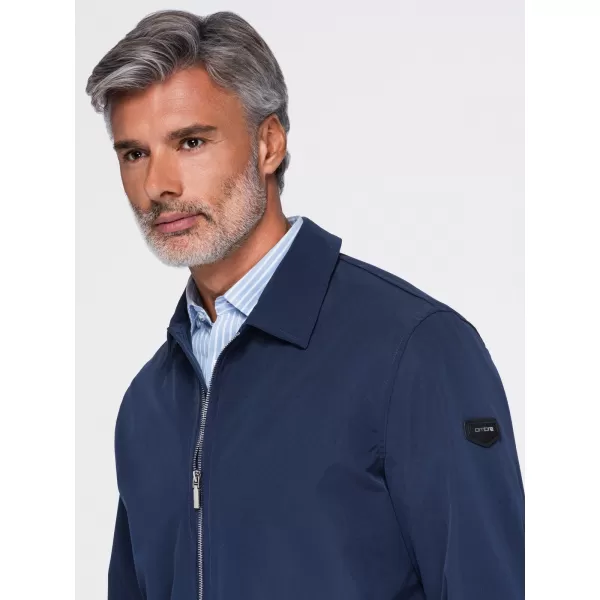  Pánska prechodná bunda OMBRE OM-JANP-0224 NAVY BLUE 