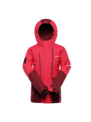 Detská lyžiarska bunda ALPINE PRO DEARO 3 RASPBERRY