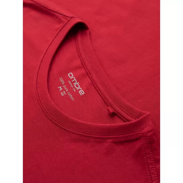  Pánske tričko OMBRE OM-LSBL-0142 RED 