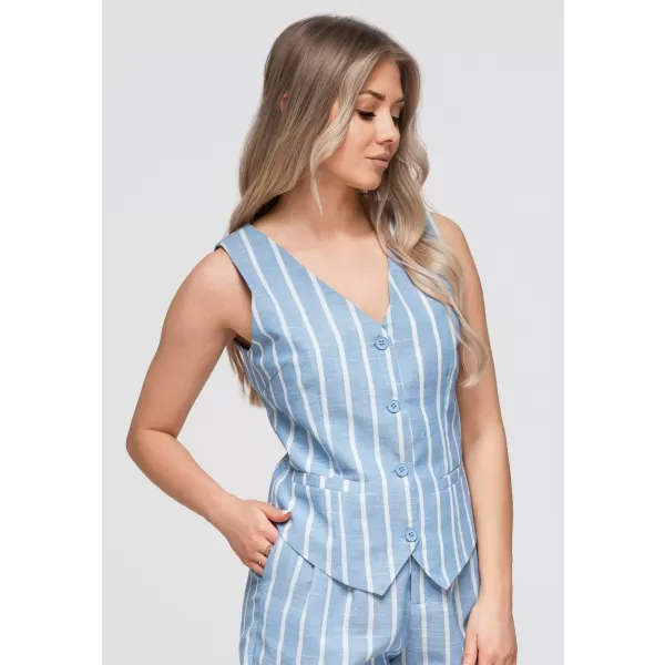  Dámska vesta OMBRE OW-VE-E0008 BLUE 