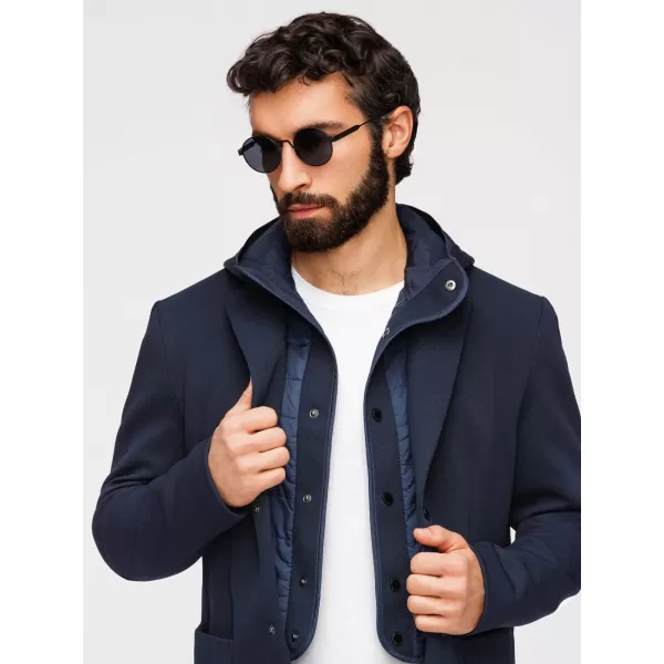  Pánska bunda OMBRE M167 NAVY BLUE 