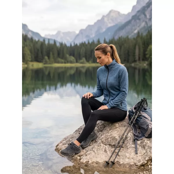  Dámska micro fleece mikina MALFINI FACTOR 853 TMAVÝ DENIM MELÍR 