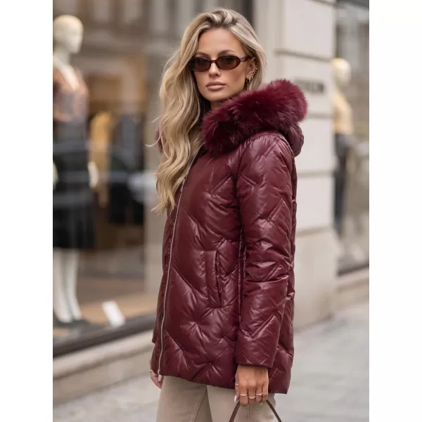  Dámska bunda DSTREET TY5813 BORDOVÁ 