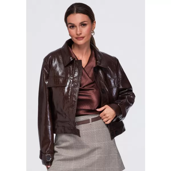  Dámska bunda OMBRE OW-JAFL-0145 BROWN 