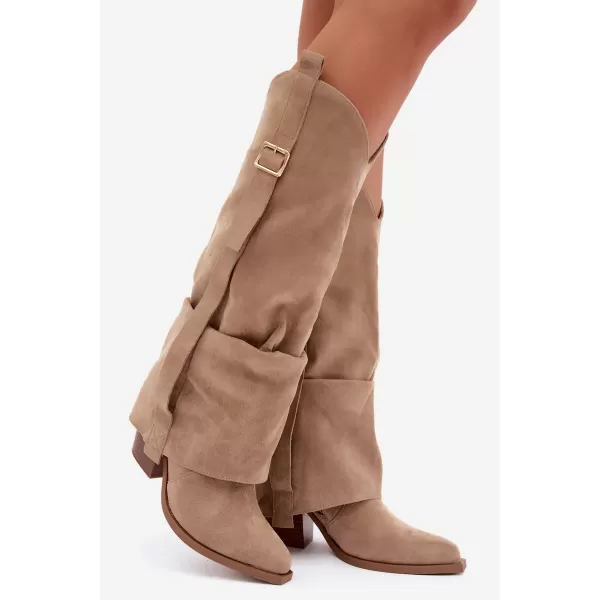  Dámske čižmy BOTO 7699A KHAKI 