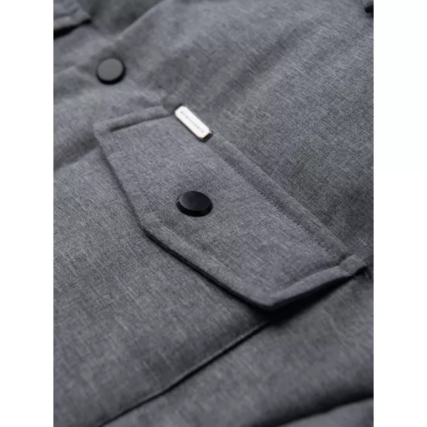  Pánska prešívaná košeľová bunda OMBRE OM-JALP-0256 GREY MELANGE 