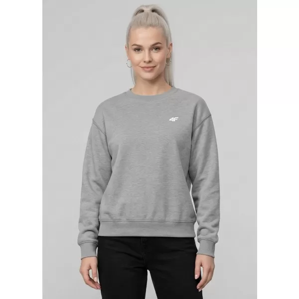  Dámska mikina 4F WMM00TSWSF2534 COLD LIGHT GREY MELANGE 