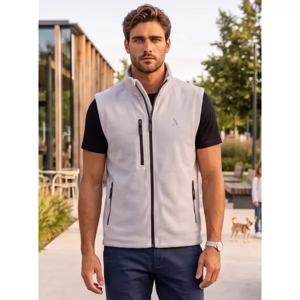  Pánska fleece vesta ALTISPORT ALM002525 SVETLO ŠEDÁ 