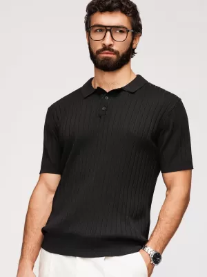 Pánske polo tričko OMBRE OM-POSS-0180 BLACK