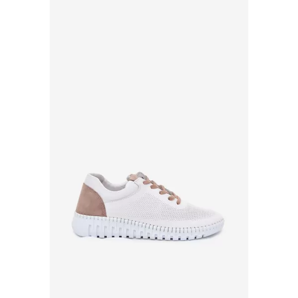  Dámske poltopánky ARTIKER 58C3083 WHITE/BROWN 