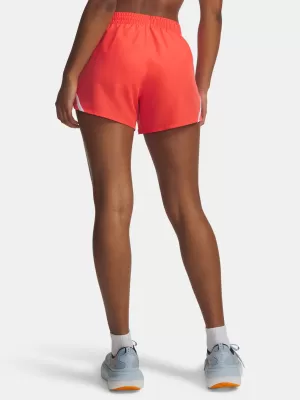 Dámske kraťasy UNDER ARMOUR UA FLY BY 3'' SHORTS 1382438-690 ČERVENÁ