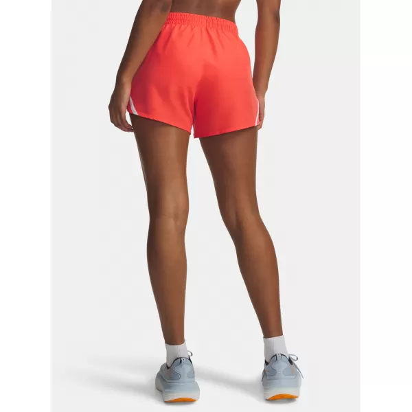  Dámske kraťasy UNDER ARMOUR UA FLY BY 3'' SHORTS 1382438-690 ČERVENÁ 