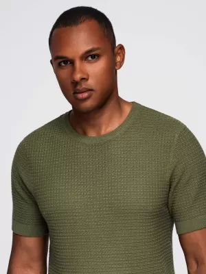 Pánske tričko OMBRE OM-TSCT-0303 OLIVE