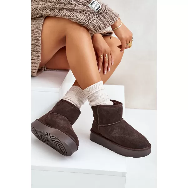  Dámske snehule BOTO NN605 BROWN 