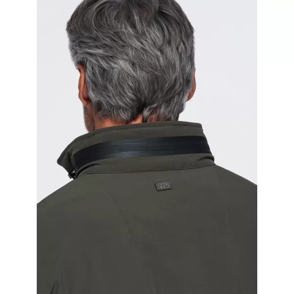  Pánska bunda s kapucňou OMBRE OM-JANP-0233 DARK OLIVE 
