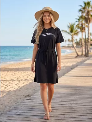 Dámske šaty ALTISPORT ALW001816 ČIERNOBIELA