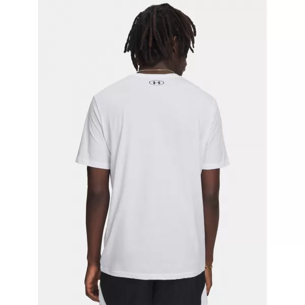  Pánske tričko UNDER ARMOUR M OVAL WM SS 6011075-100 BIELA 
