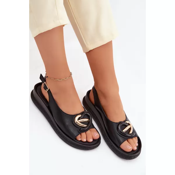  Dámske sandále S.BARSKI KV61-6047 BLACK 