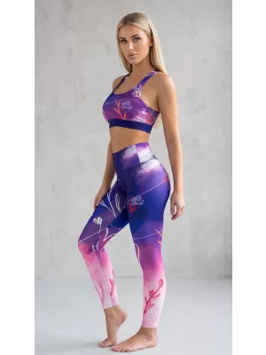 Dámske dlhé legíny premium (nové veľkosti) ALTISPORT VOJ/ALW083LEG05 FIALOVÁ