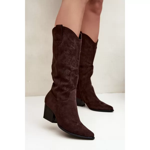  Dámske čižmy BOTO 7627A BROWN 