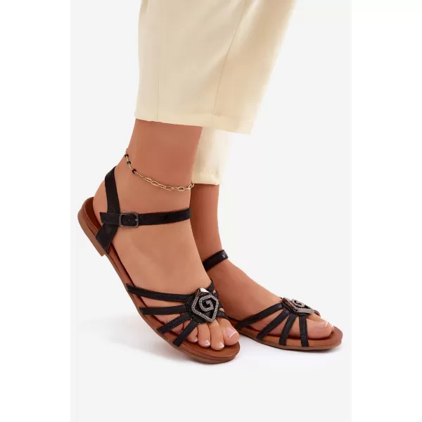  Dámske sandále S.BARSKI KV61-6056 BLACK 