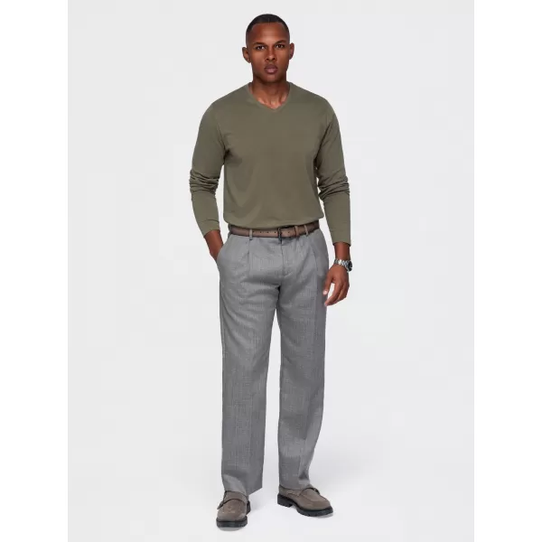  Pánske tričko OMBRE OM-LSBL-0143 DARK OLIVE 