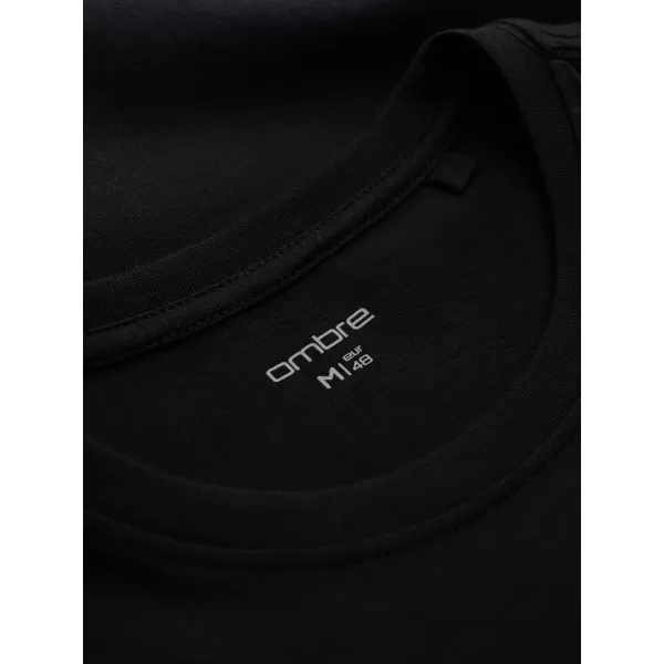 Pánske tričko OMBRE OM-TSPT-0297 BLACK 