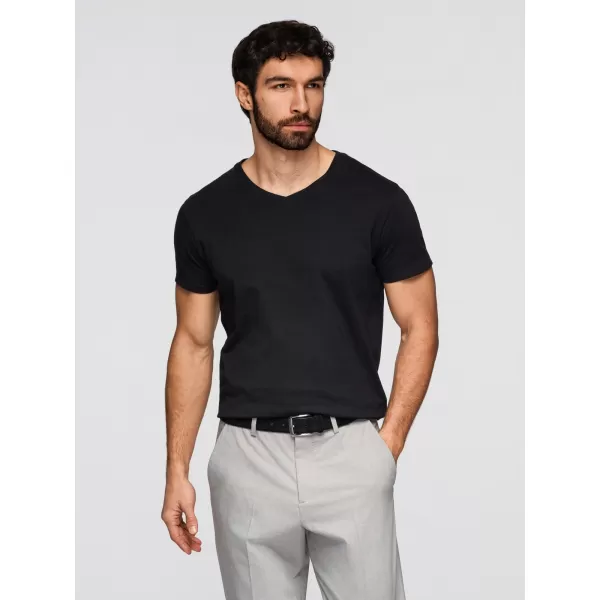  Pánske tričko OMBRE OM-TSBS-0281 BLACK 