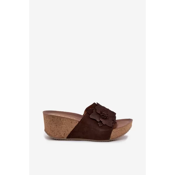  Dámske šľapky ZAZOO 40312 CHOCOLATE 