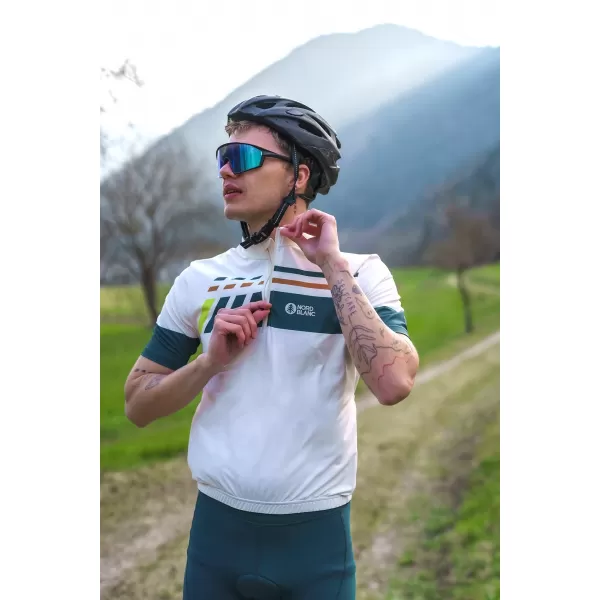  Pánsky cyklo dres NORDBLANC STEER NBSMF8080 BÉŽOVÁ 