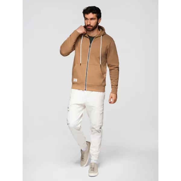  Pánska mikina OMBRE OM-SSBZ-0272 BROWN 