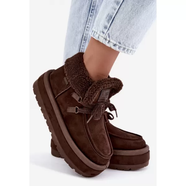  Dámske topánky BIG STAR SHOES UU274214 BROWN/BEIGE SHADOWS 