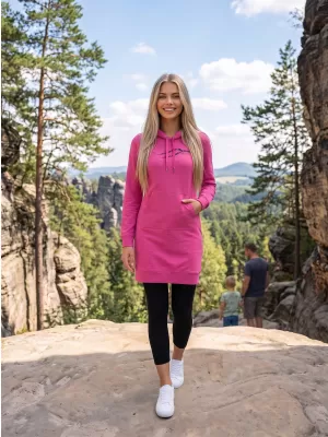 Dámska predĺžená mikina ALTISPORT ALW001419 PURPUROVÁ