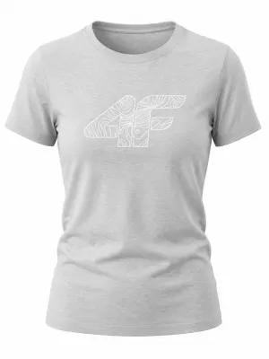 Dámske tričko 4F WMM00TTSHF3309 COLD LIGHT GREY MELANGE