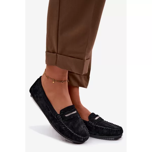  Dámske mokasíny S.BARSKI LR61-7029 BLACK 