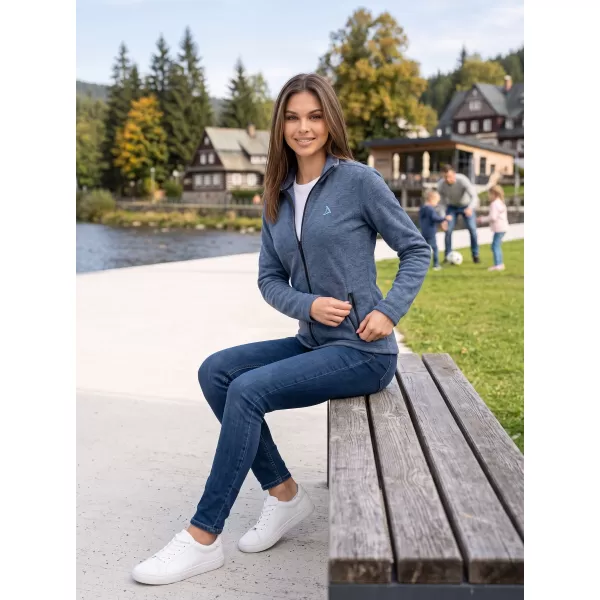  Dámska fleece mikina ALTISPORT ALW002852 TMAVÝ DENIM MELÍR 