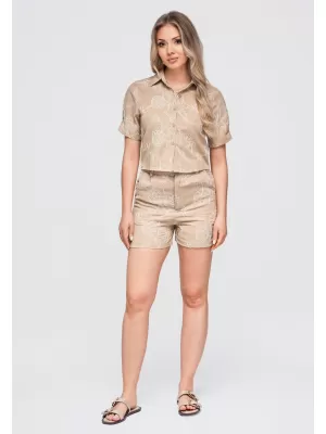 Dámska blúzka OMBRE OW-SH-E0060 BEIGE