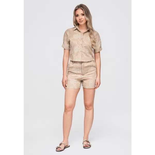  Dámska blúzka OMBRE OW-SH-E0060 BEIGE 