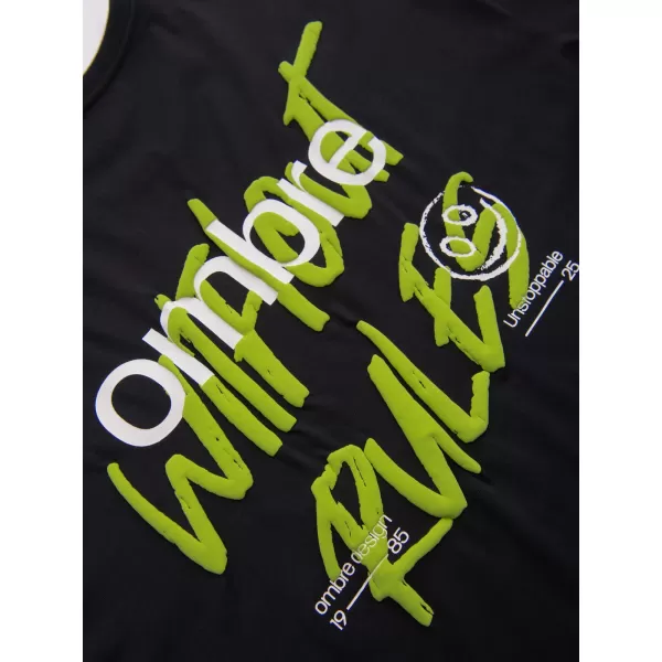  Pánske tričko OMBRE OM-TSPT-0284 BLACK 